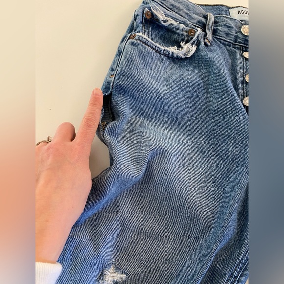 Agolde The 90’s Pinch Waist jeans cropped size 24 - Picture 3 of 6